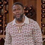 Kevin Hart’s printed polo sweater on Hart to Heart