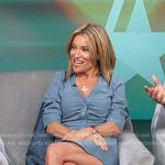 Kit’s denim ruched dress on Access Hollywood