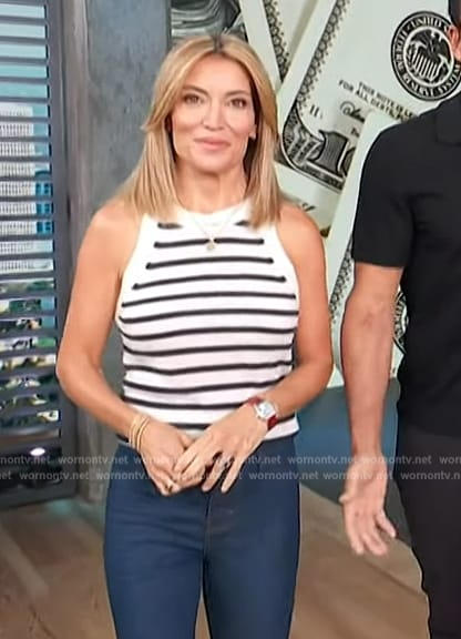 Kit’s striped top on Access Hollywood