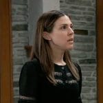 Kristina’s black lace inset dress on General Hospital