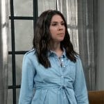 Kristina’s denim maternity tunic shirt on General Hospital