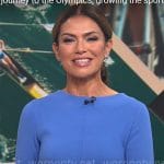 Kristine Johnson’s blue dress on CBS Mornings