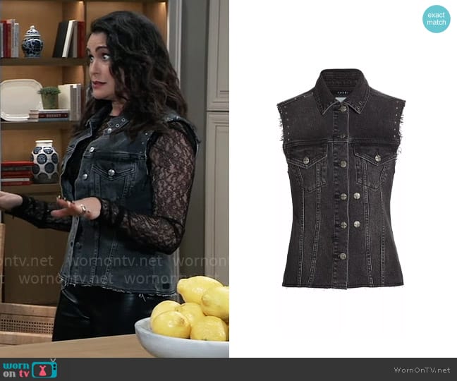 Ksubi Paradise Lost Spark Denim Vest worn by Lois Cerullo (Rena Sofer) on General Hospital