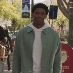 Lando’s blue zip front jacket on All American Homecoming