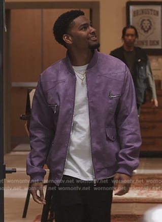 JR's purple suede jacket on All American Homecoming