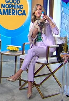 Lara’s beige slingback pumps on Good Morning America