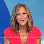 Lara’s pink scalloped trim dress on Good Morning America