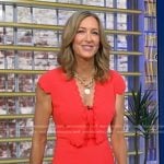 Lara’s pink scalloped trim dress on Good Morning America