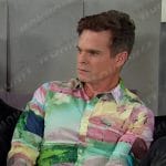 Leo’s multicolor printed shirt on Days of our Lives