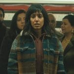 Lila’s plaid sherpa coat on The Umbrella Academy