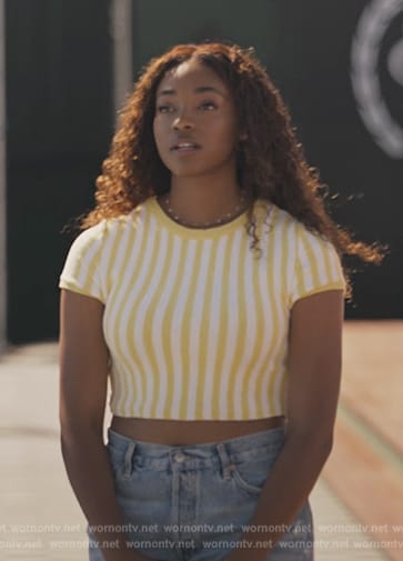 Lisa's yellow stripe top on Bel-Air