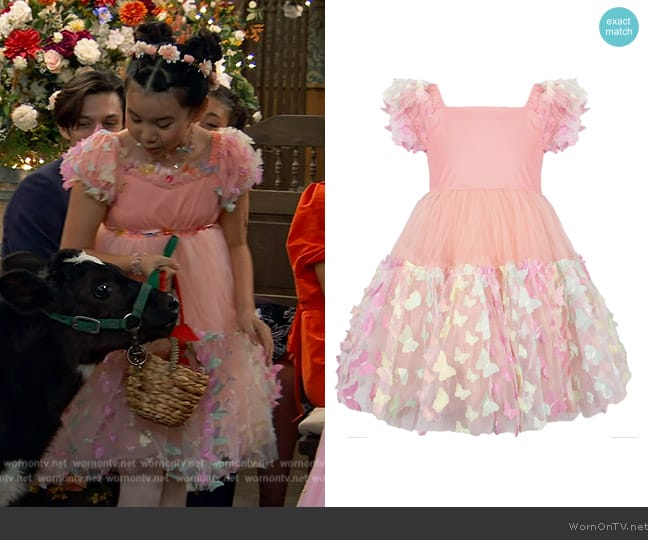 Scout’s pink embellished tulle dress on Bunkd