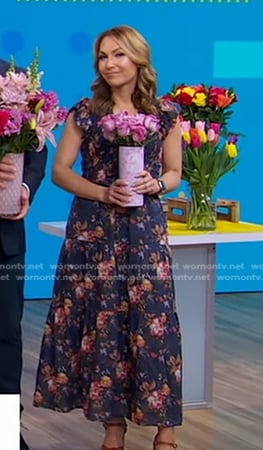 Lori's blue floral smocked dress on Good Morning America