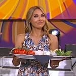 Lori’s white floral v-neck dress on Good Morning America