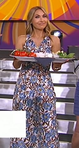 Lori's white floral v-neck dress on Good Morning America