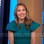 Lori’s green smocked tie waist dress on Good Morning America