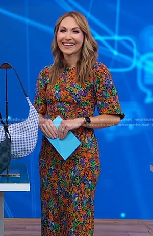 Lori's orange floral dress on Good Morning America