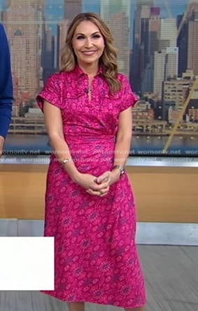 Lori’s pink printed dress on Good Morning America