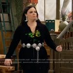 Lou’s black corduroy jumpsuit on Bunkd