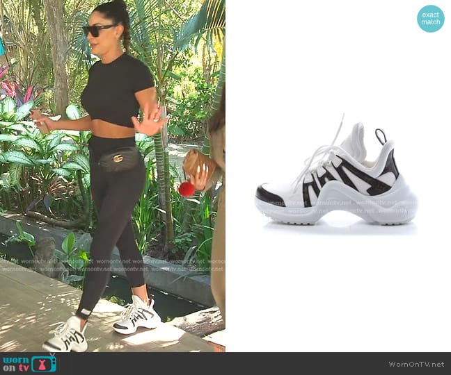 Louis Vuitton Archlight Trainer Sneakers in Monogram White  worn by Taleen Marie (Taleen Marie) on The Real Housewives of Dubai