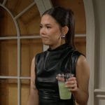 Luna’s black leather mini dress on The Bold and the Beautiful