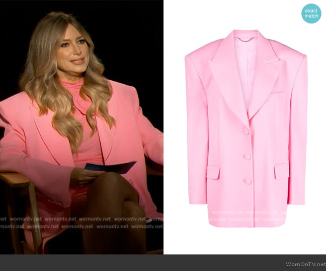 Magda Butrym Classic oversized single-breasted blazer worn by Nikki Novak on E! News