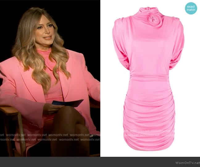 Magda Butrym Draped high-neck minidress worn by Nikki Novak on E! News