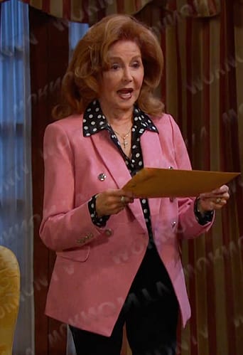 Maggie’s pink double breasted blazer on Days of our Lives