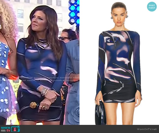 Maisie Wilen Saturn Dress in Face worn by Karen Fairchild on Today