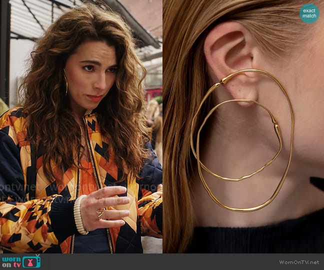 Mara Paris Hope Double Hoop Earrings worn by Sofia (Melia Kreiling) on Emily in Paris