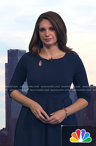 Maria’s navy keyhole dress on Today