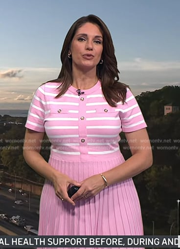 Maria's pink stripe dress on Today