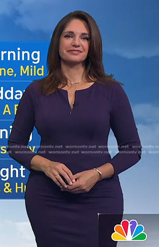 Maria’s purple half-zip sheath dress on Today