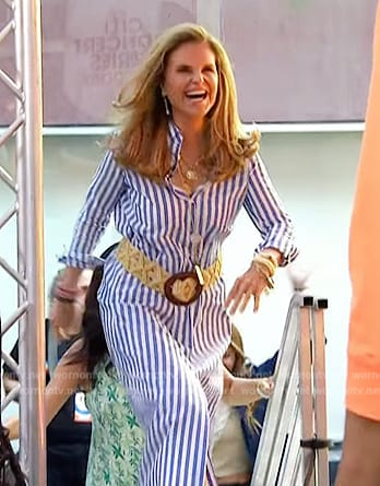 Maria Shriver's blue striped shirtdress on Today