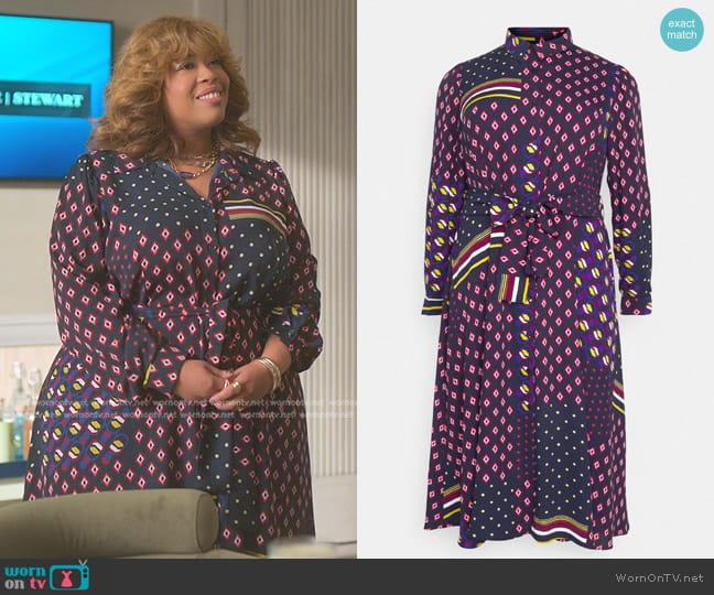 Marina Rinaldi Daria Shirtdress worn by Krystal Walters (Angela Grovey) on Reasonable Doubt