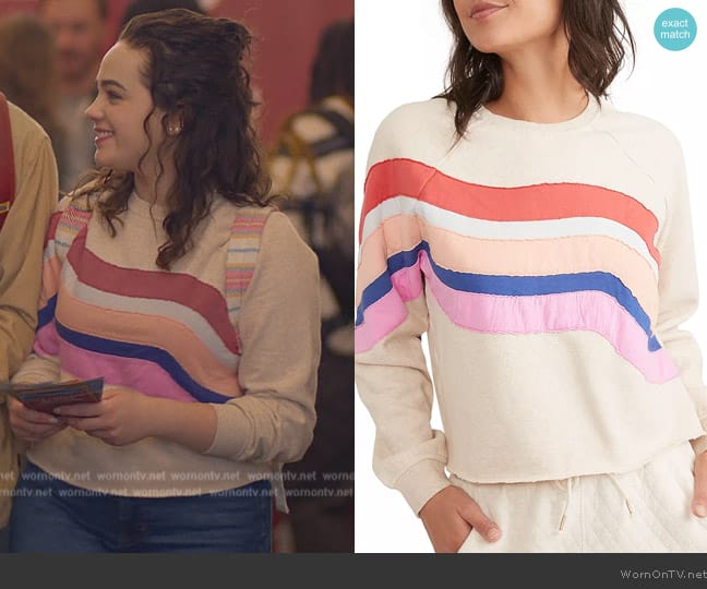  Summit Crewneck Sweatshirt Marine Layer worn by Samantha LaRusso (Mary Mouser) on Cobra Kai