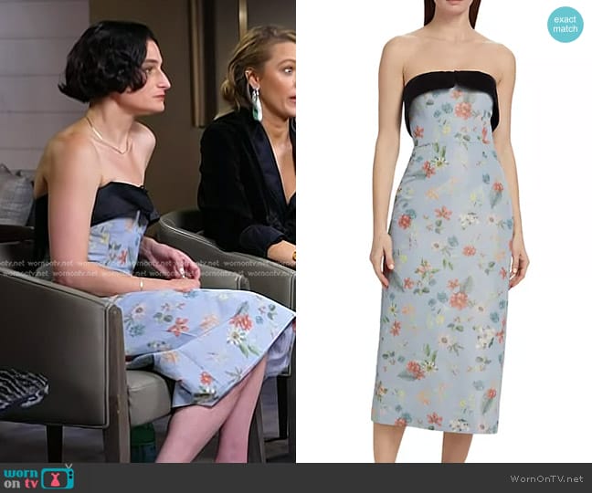 Markarian Alondra Strapless Column Cocktail Dress worn by Jenny Slate on Today