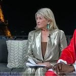 Martha Stewart’s metallic suit on NBC News