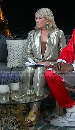 Martha Stewart's metallic suit on NBC News