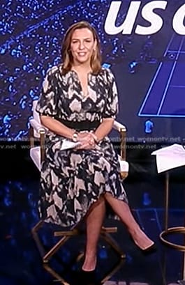 Mary's abstract print dress on Good Morning America