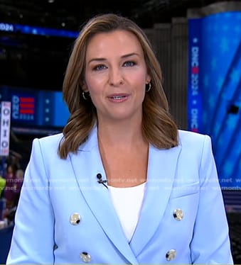 Mary’s blue double breasted blazer on Good Morning America