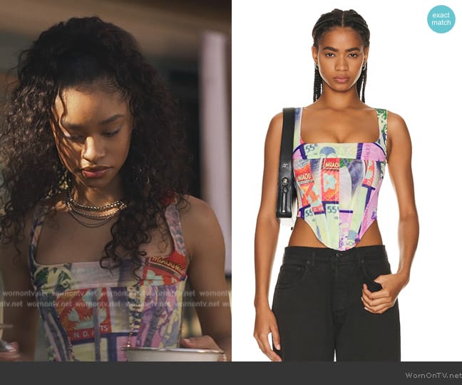 Miaou Campbell Corset Top worn by Ashley Banks (Akira Akbar) on Bel-Air