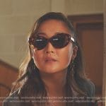 Mindy’s tortoiseshell sunglasses on Emily in Paris