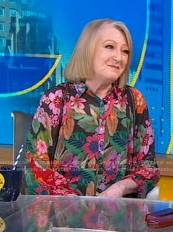 Missy Buchanan's floral print blouse on Good Morning America