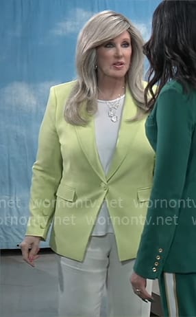 Haven's lime green blazer on General Hospital