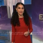 Morgan’s red a-line dress on NBC News Daily