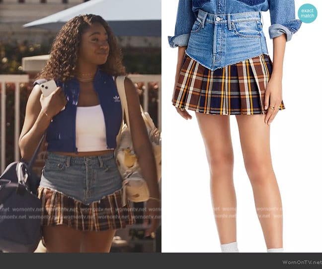 Mother The Fluff And Fold Mini Skirt worn by Lisa (Simone Joy Jones) on Bel-Air