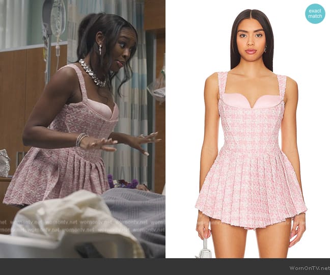 Nana Jacqueline Chelsea Knit Dress worn by Hilary Banks (Coco Jones) on Bel-Air