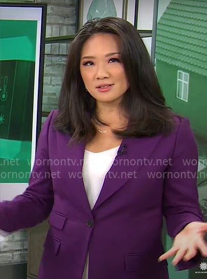 Nancy Chen’s purple blazer on CBS Mornings