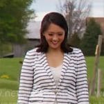 Nancy Chen’s striped blazer on CBS Mornings